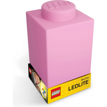 Фонарик LEGO силиконовый розовый
